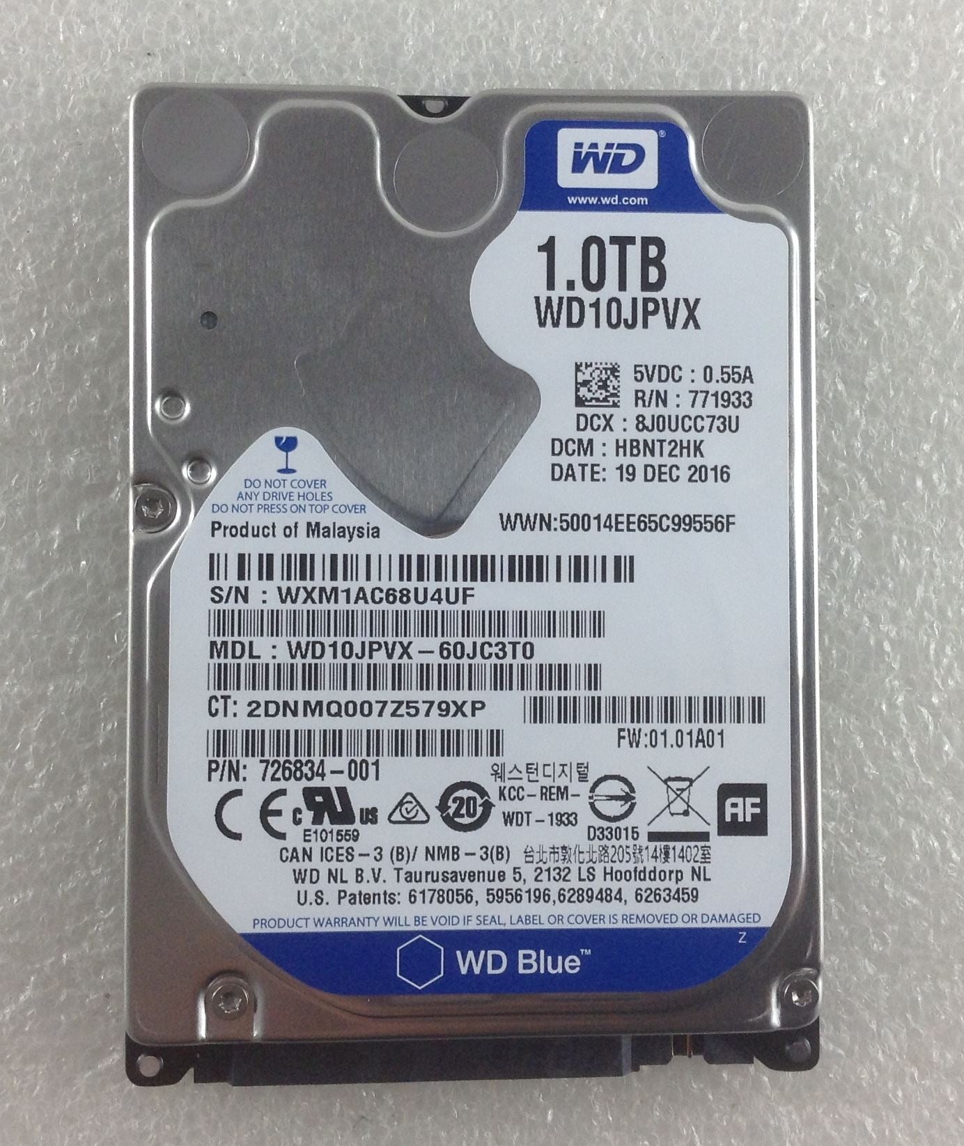HP 255 G5 ITT38ES ABU HDD Hard Disk Drive 1TB 1000 GB SATA WD10JPVX 726834 NEW