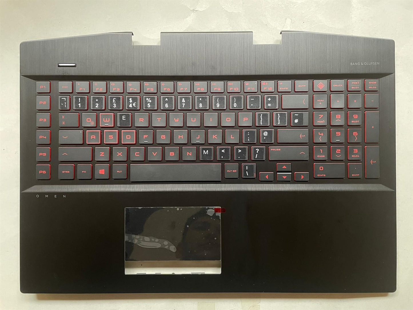 For HP Omen 17-CB L61638-031 With Stickers UK English Keyboard Palmrest NEW