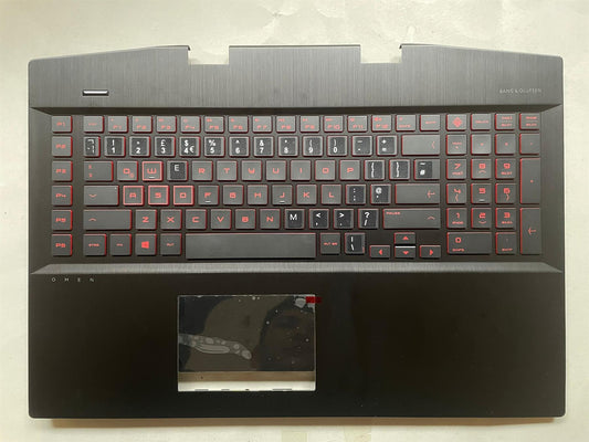 For HP Omen 17-CB L61638-031 With Stickers UK English Keyboard Palmrest NEW