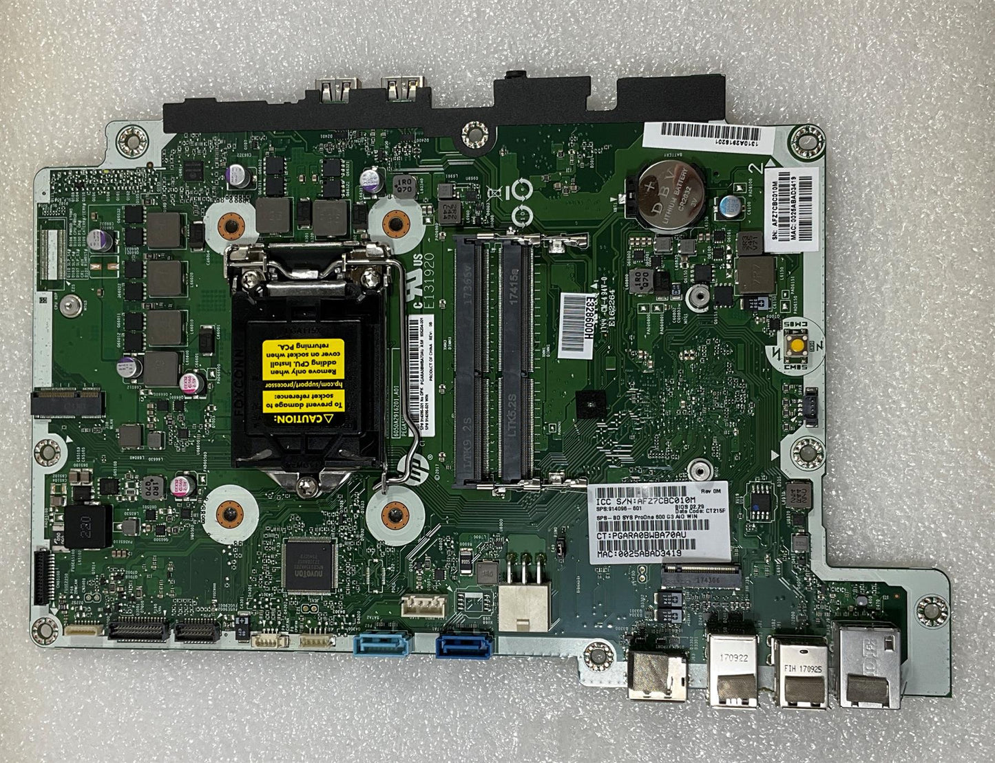 HP ProOne 600 G3 AIO 914096-601 001 Intel LGA1151 Socket CPU Motherboard NEW
