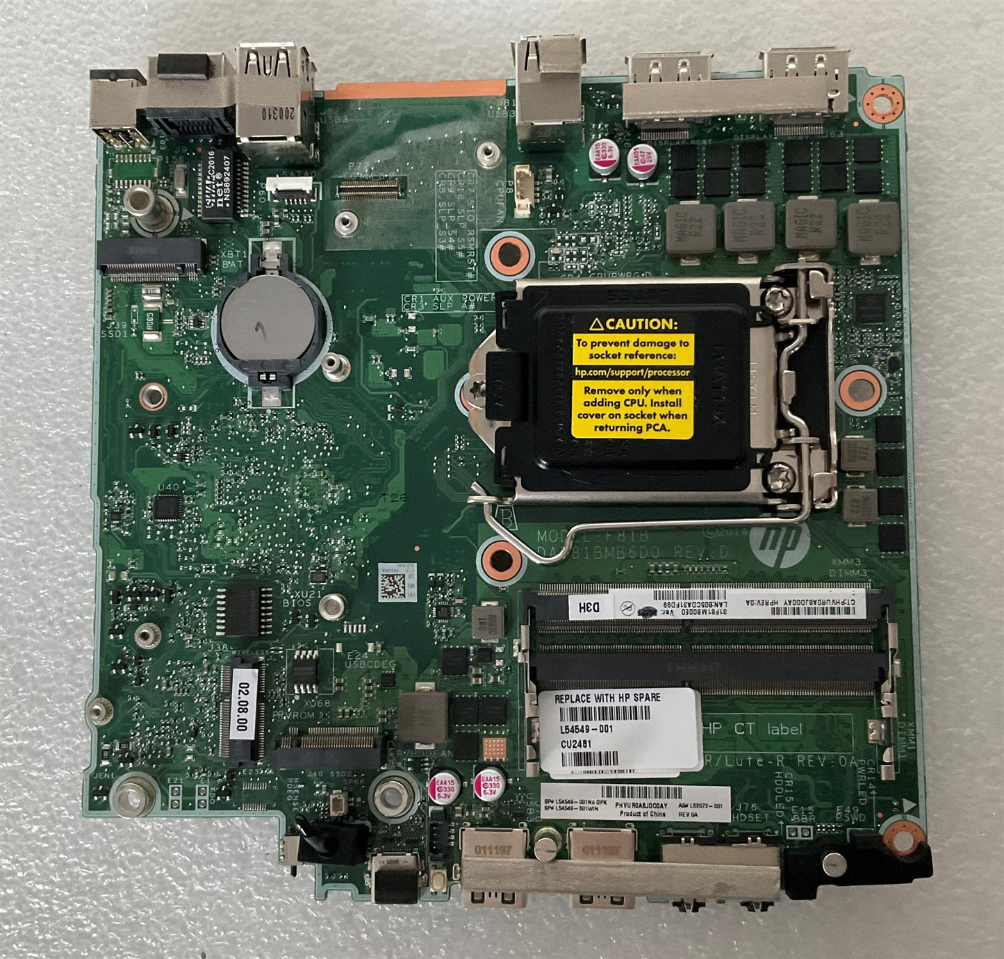 for HP EliteDesk 800 G5 DM L54549-001 Intel LGA1151 CPU Socket Motherboard NEW