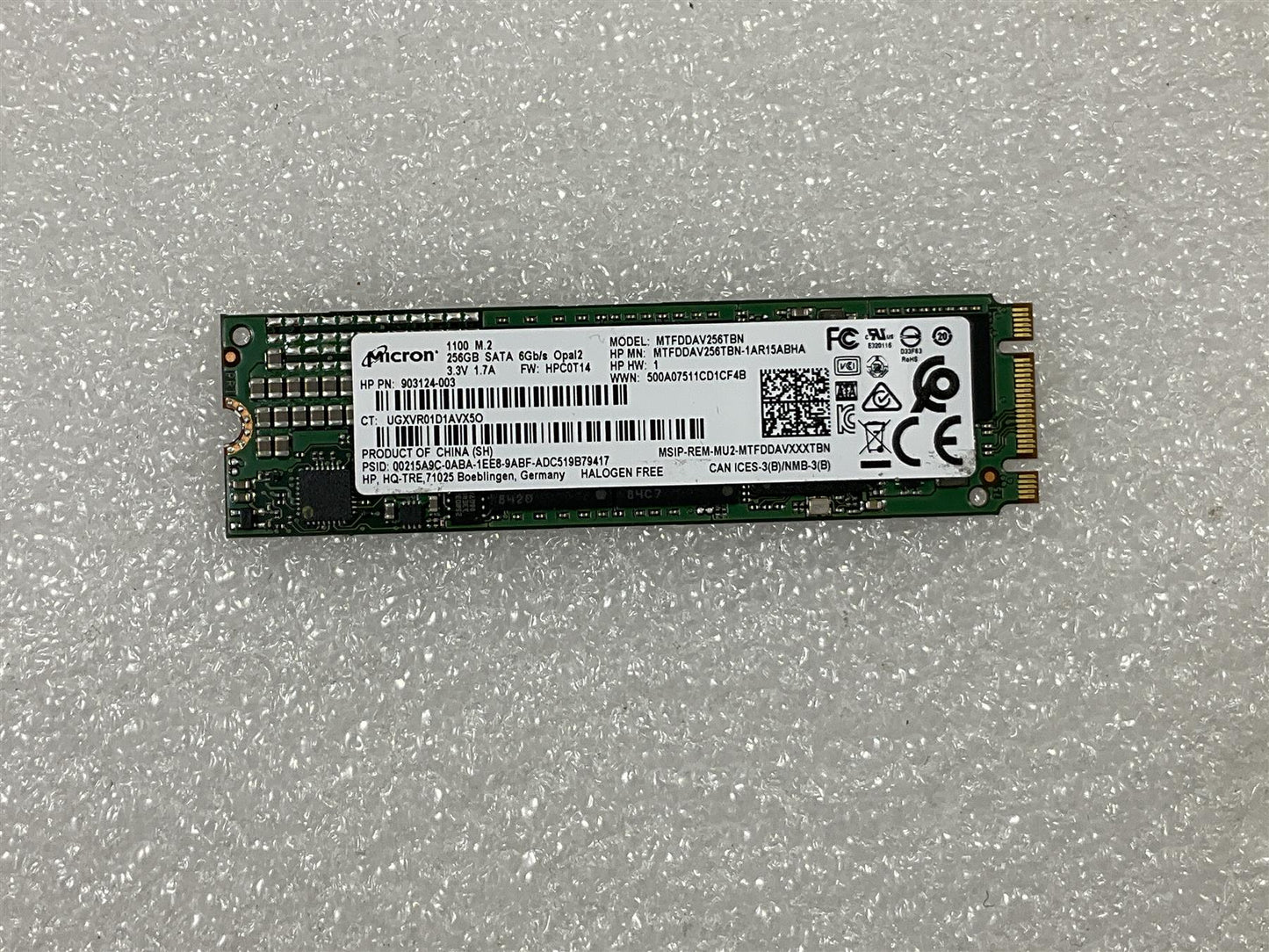 For HP 903124-003 Micron 1100 M.2 256GB M.2 SATA Opal2 SSD Solid State Drive NEW