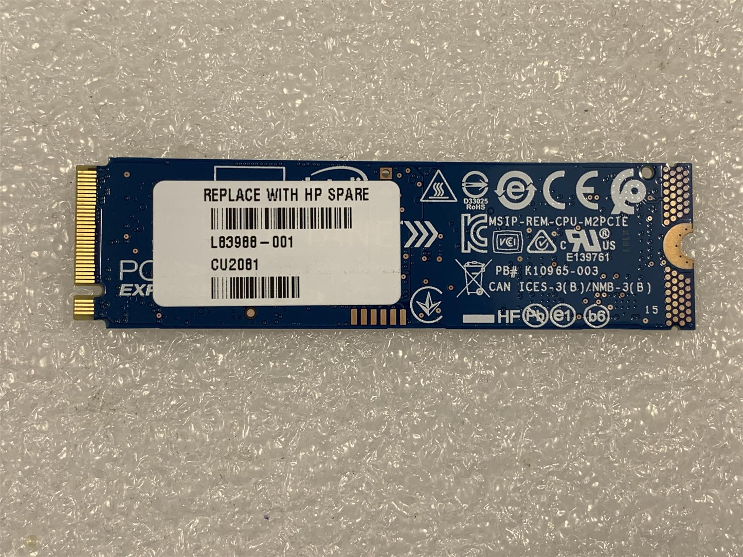 HP L83988-001 L48337 Intel Optane Memory H10 16GB 256GB SSD Solid State Drive