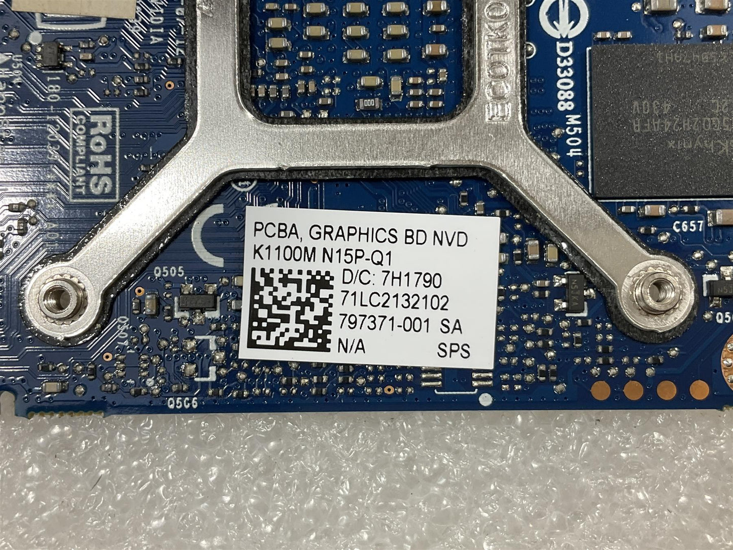 HP ZBook 15 G2 785223-001 NVIDIA Quadro K1100M NVIDIA 2GB GPU Graphics Card