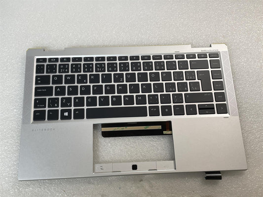 For HP EliteBook x360 1040 G8 M46732-FL1 (sending M46733-FL1 ) Czech Slovakia Palmrest Keyboard NEW