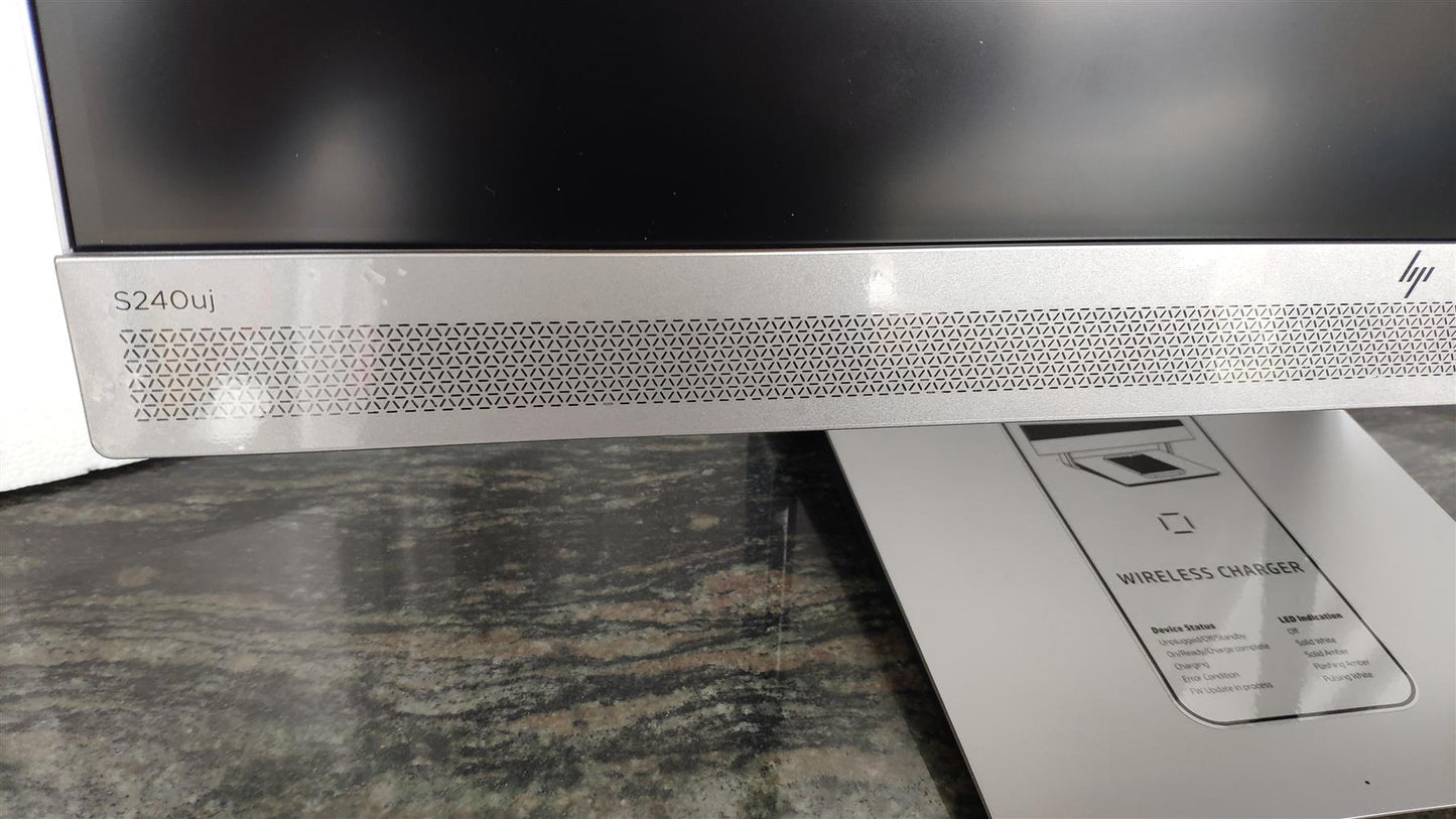 HP 845250-001 EliteDisplay S240uj 23.8 inch USB-C Wireless Charge Monitor Screen