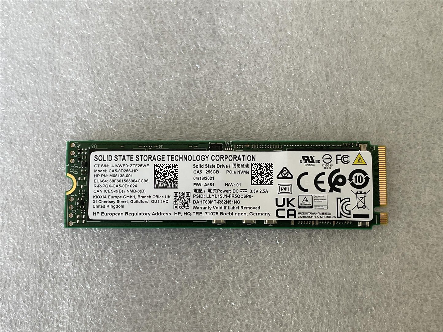For HP M08138-001 Solid State Drive Storage M.2 NVMe 256GB SSD CA5-8D256-HP NEW