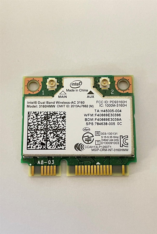 for Intel Dual Band 784638-005 Wireless-AC 3160 3160HMW Half Mini PCIe 802.11AC
