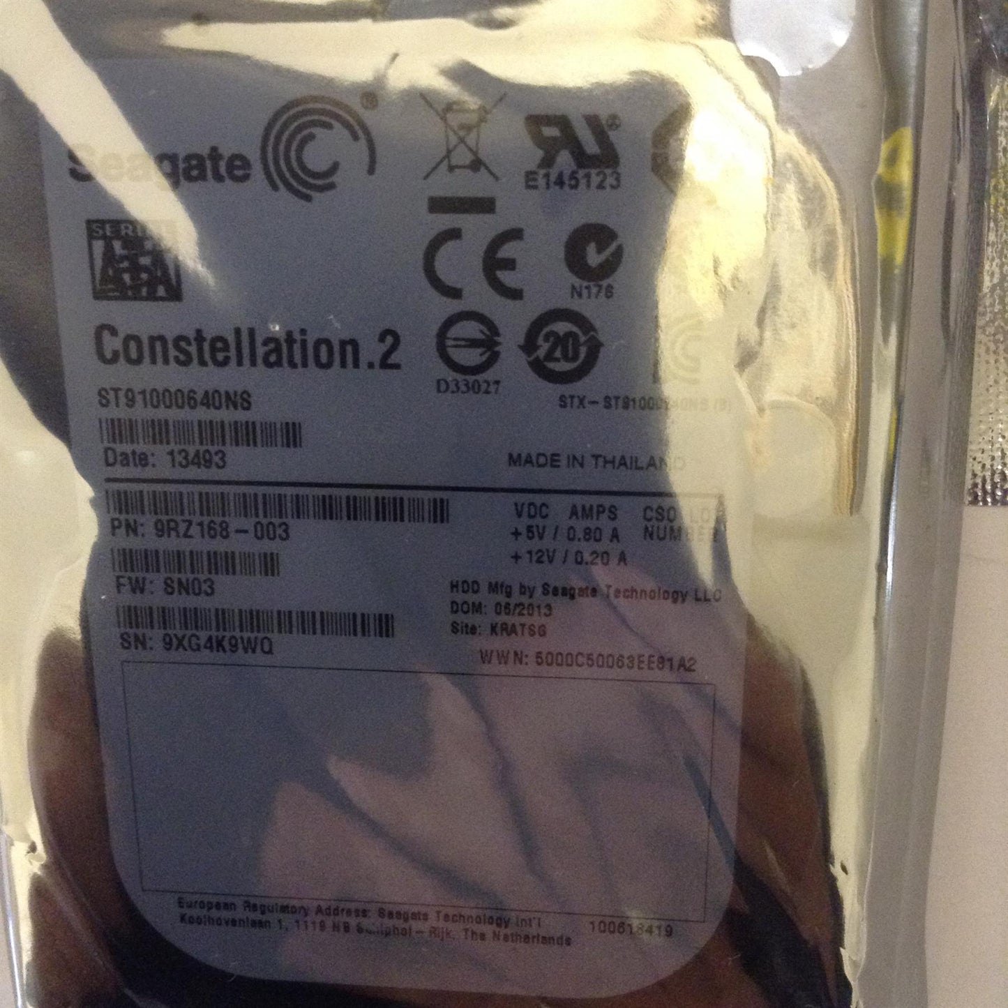 for Seagate HDD 2.5 Constellation ST91000640NS 9RZ168 9RZ168-003 1TB 2.5 inch THICK HDD Hardi disk drive SATA 2.5 inch