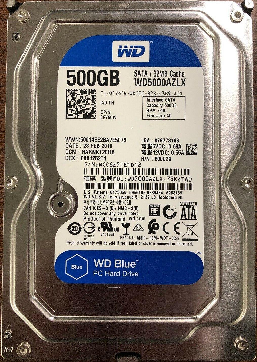 HDD-WD5000AAKS-3.5-500GB WD WD5000AAKS WD5000AZLX WD5000AAKX WD5000AAKS  AAKS 500GB 500 GB 3.5 inch Hard Disk Disc Drive HDD