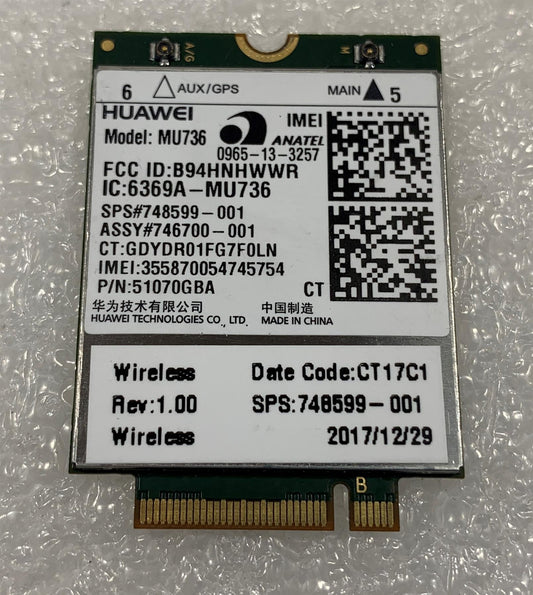 HP Pavilion 11 x360 PC 748599-001 MU736 HS3110 HSPA WWAN Module Broadband Module