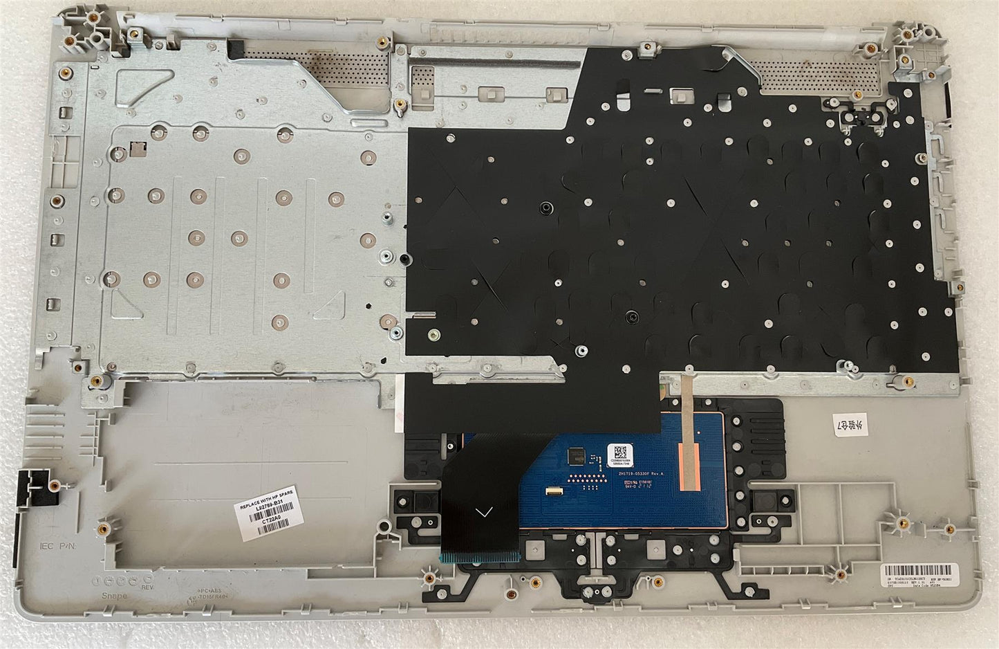 HP LAPTOP 17-BY 17-CA M01205-B31 L92789-B31 US int. English International also named dutch Keyboard Palmrest