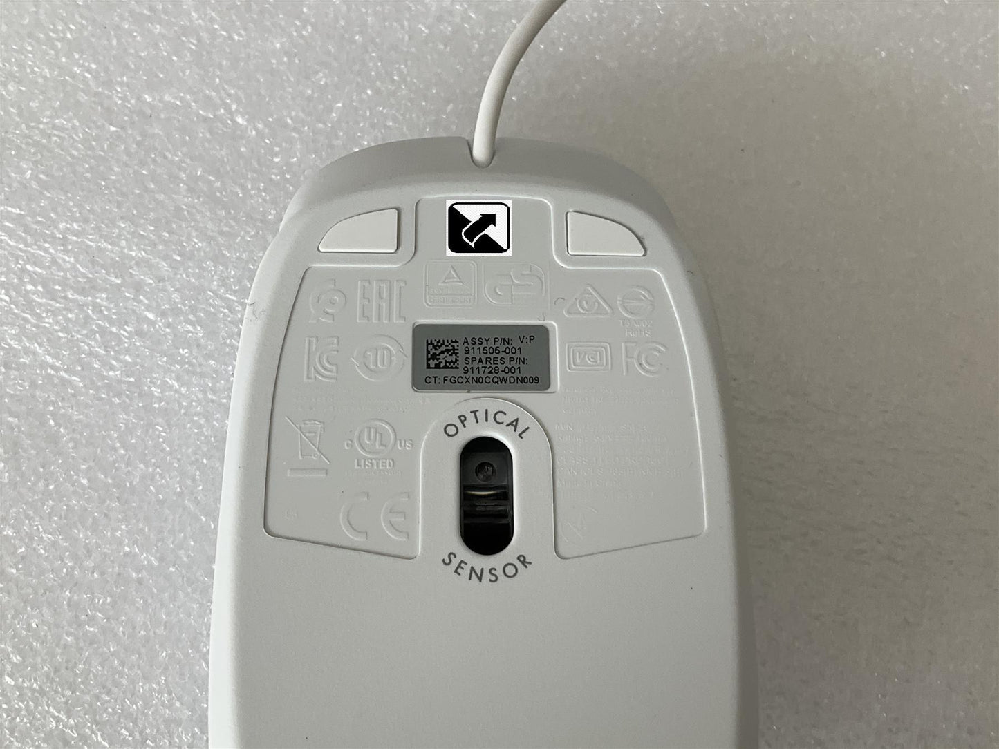 HP 911505-001 911728-001 USB Wired Grey Optical Mouse v2 Genuine Original NEW