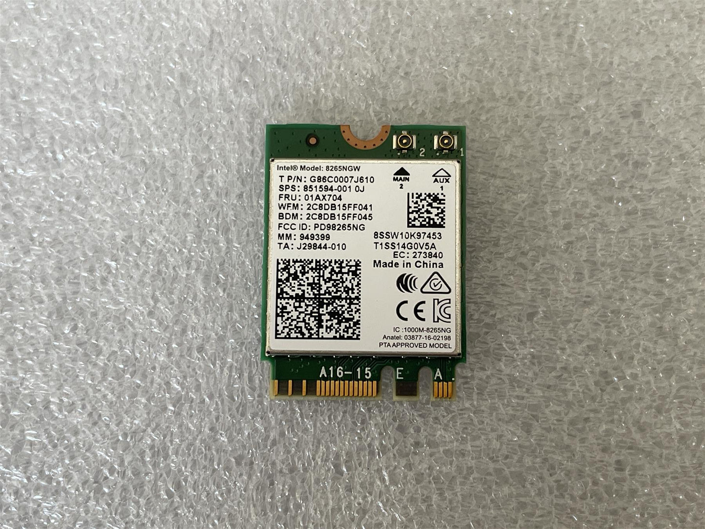 For HP 851593-001 Intel Dual Band Wireless AC 8265 8265NGW WI-FI WI FI Card NEW