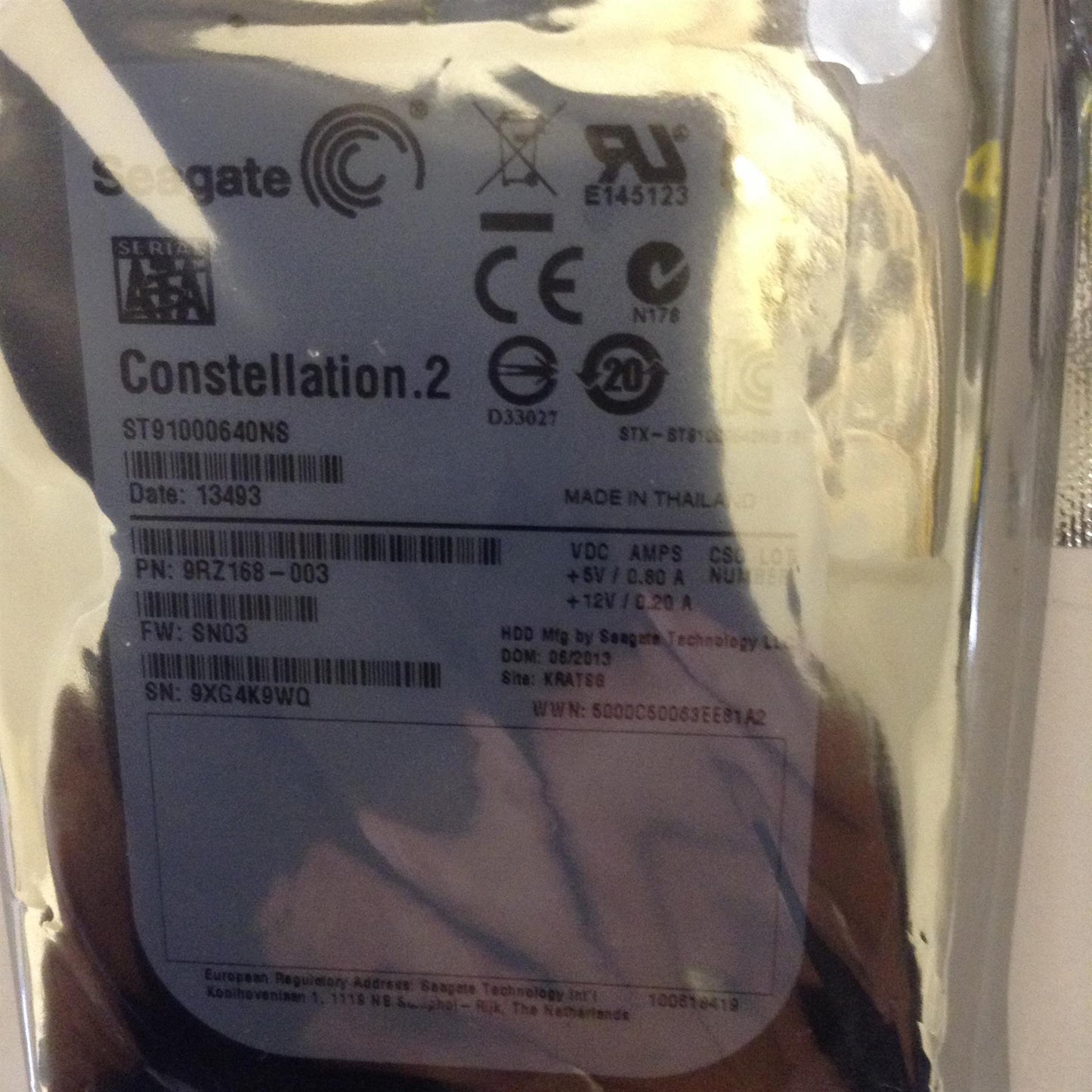 for Seagate HDD 2.5 Constellation ST91000640NS 9RZ168 9RZ168-003 1TB 2.5 inch THICK HDD Hardi disk drive SATA 2.5 inch