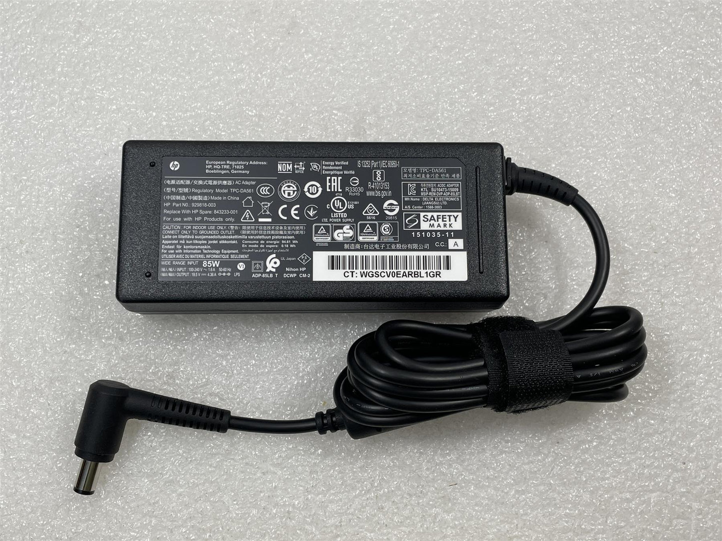 For HP 750347-001 843233-001 85W AC Adapter Charger TPC-DA561 85W 19.5V 4.36A