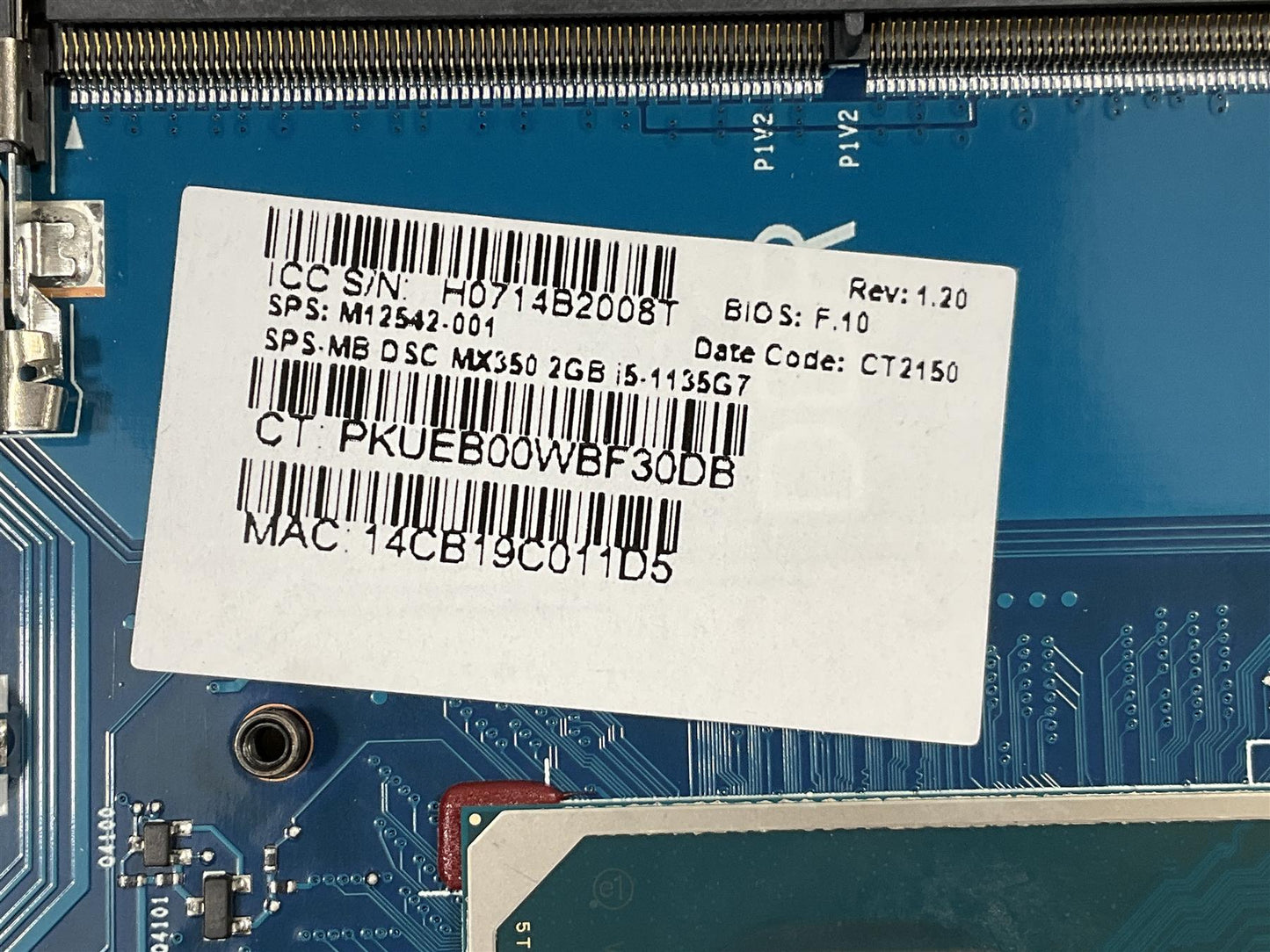 HP 17-BY Laptop M26958-001 M12542-001 Intel i5-1135G7 CPU DSC MX350 Motherboard