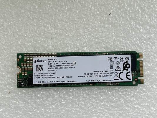 HP SSD 842340-001 Micron MTFDDAV256TBN 1100 M.2 256GB M.2 SATA Solid State Drive