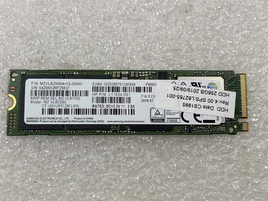 HP L83292-001 Samsung PM981 M.2 NVMe Solid State Drive SSD 256GB MZVLB256HAHQ