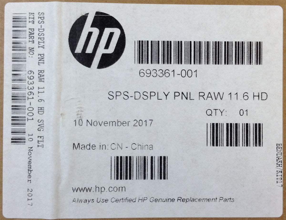 HP Compaq Elitebook 2170p 11.6 1368x768 LTN116AT07 693361-001 Display Panel NEW