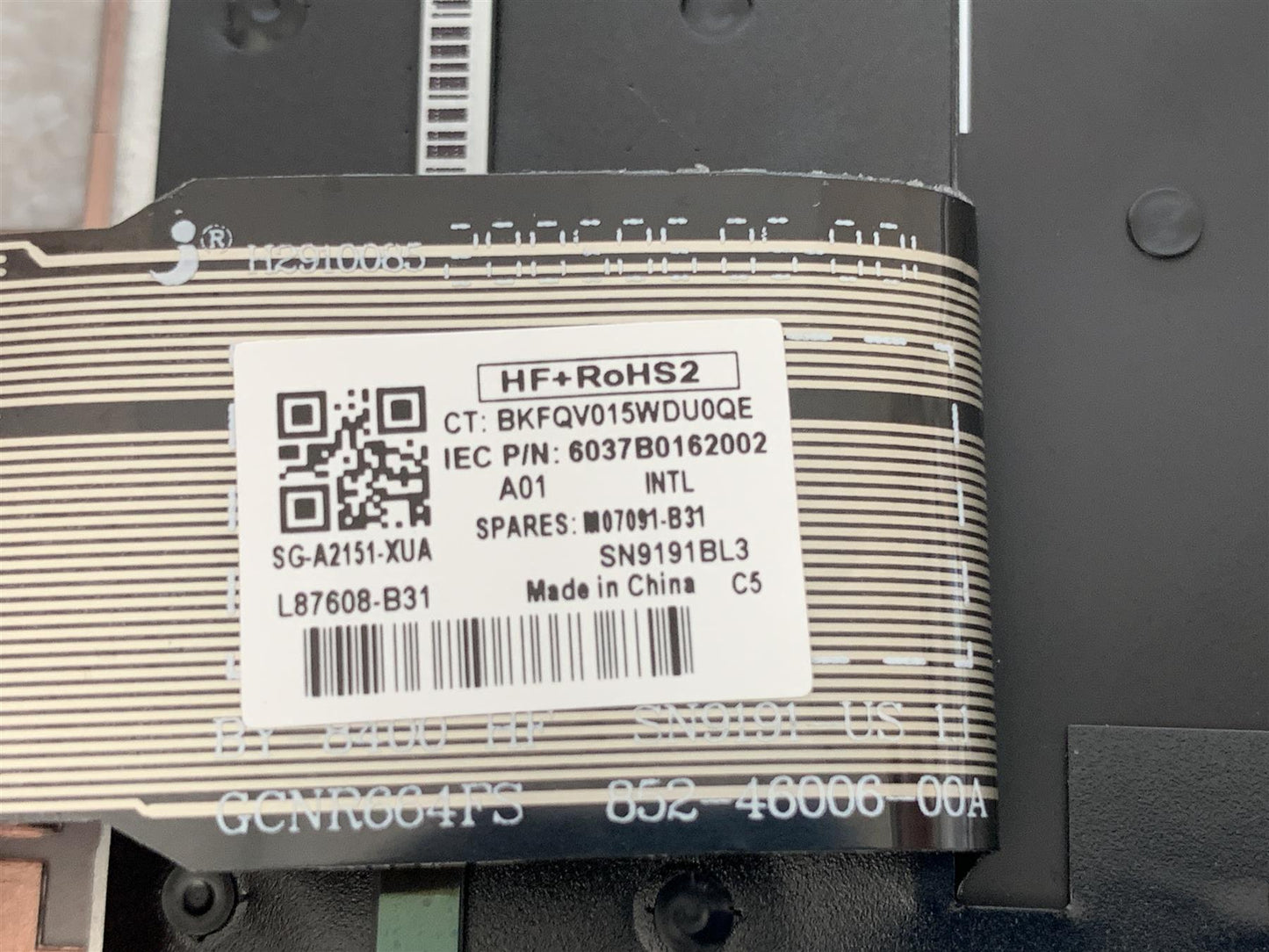 HP ZBook Firefly 14 G7 M14636-B31 US int. English International also named dutch Keyboard Layout Palmrest DSC