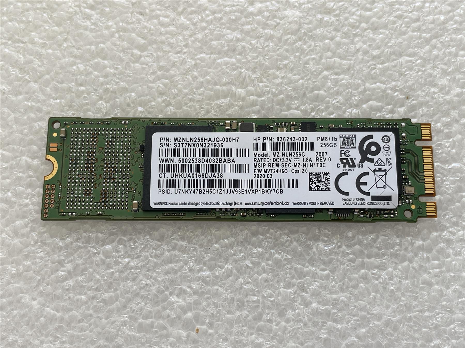 For Hp L02262-001 Samsung MZNLN256HAJQ PM871b 256GB SSD Solid State Drive  M.2