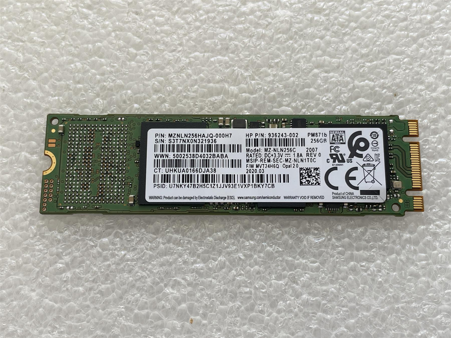 For Hp L02262-001 Samsung MZNLN256HAJQ PM871b 256GB SSD Solid State Drive M.2