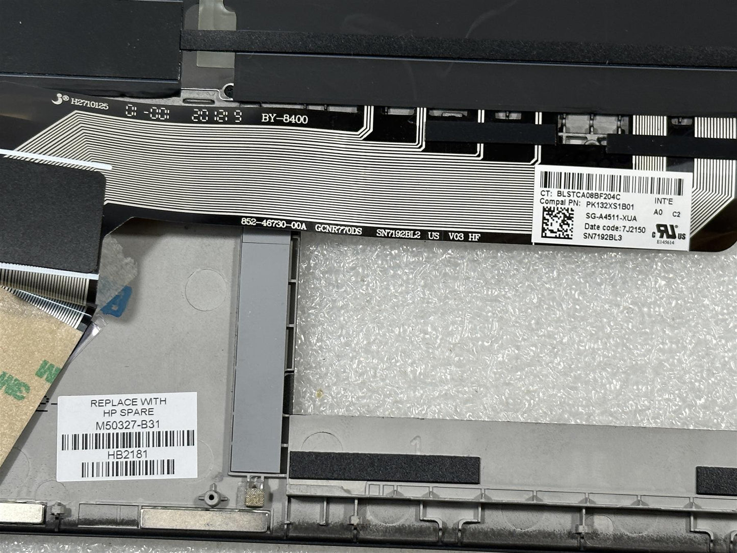 For HP Elite Folio 13.5 inch 2-in-1 M50327-B31 US int. English International also named dutch Layout Palmrest