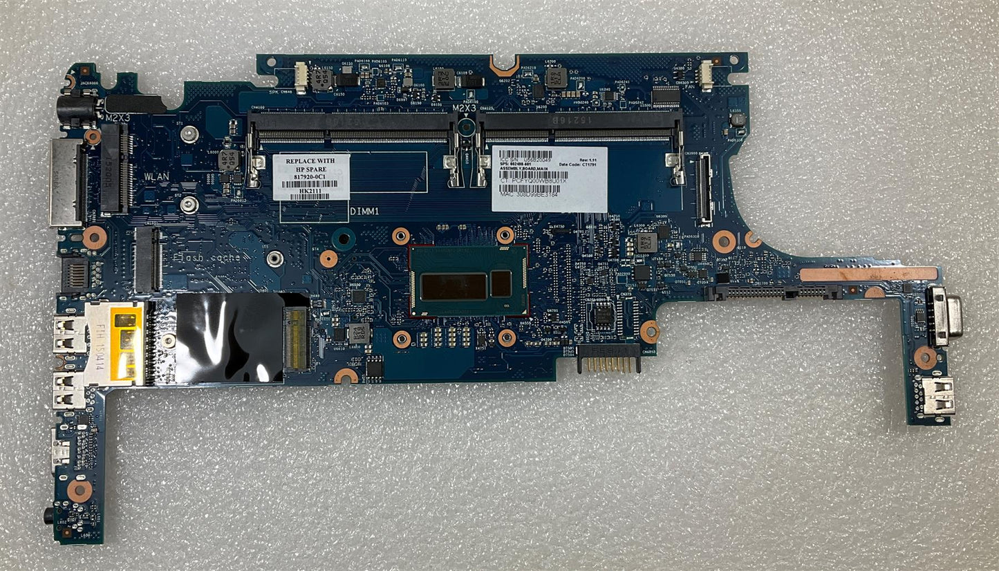 for HP EliteBook 720 820 G1 817920-0C1 802498 Intel I7-4500U CPU Motherboard NEW