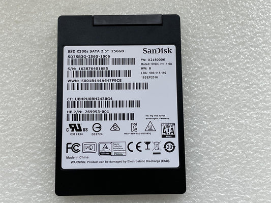 For HP SSD 661842-001 Sandisk X300s 256GB 2.5 inch SATA Solid State Drive NEW