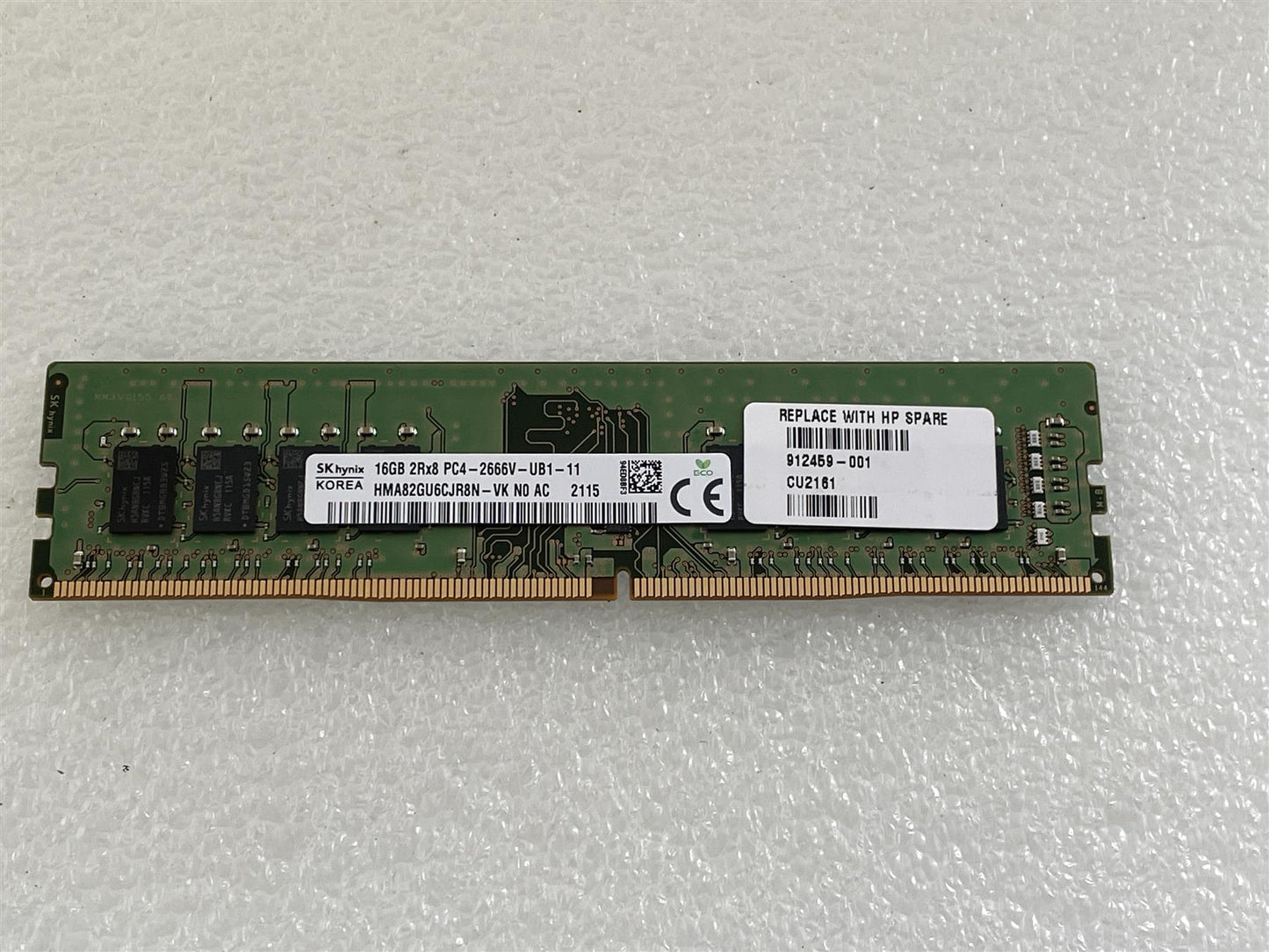 For HP 912459-001 SK Hynix HMA82GU6CJR8N RAM Memory 16GB DDR4 2666V