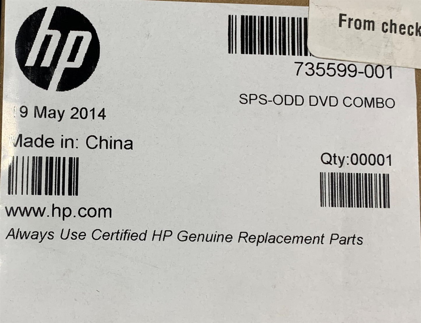 HP ZBook 15 17 G2 735599-001 UJ162 Blu-Ray Disc Drive DVD Writer 707893-1C2 NEW