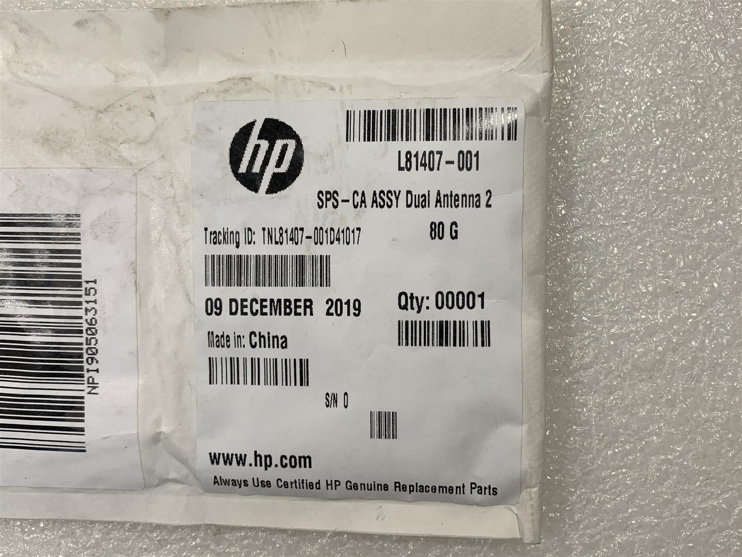 HP 280 G4 Microtower L81407-001 WIFI Wireless Aerial Antenna Cable Genuine NEW