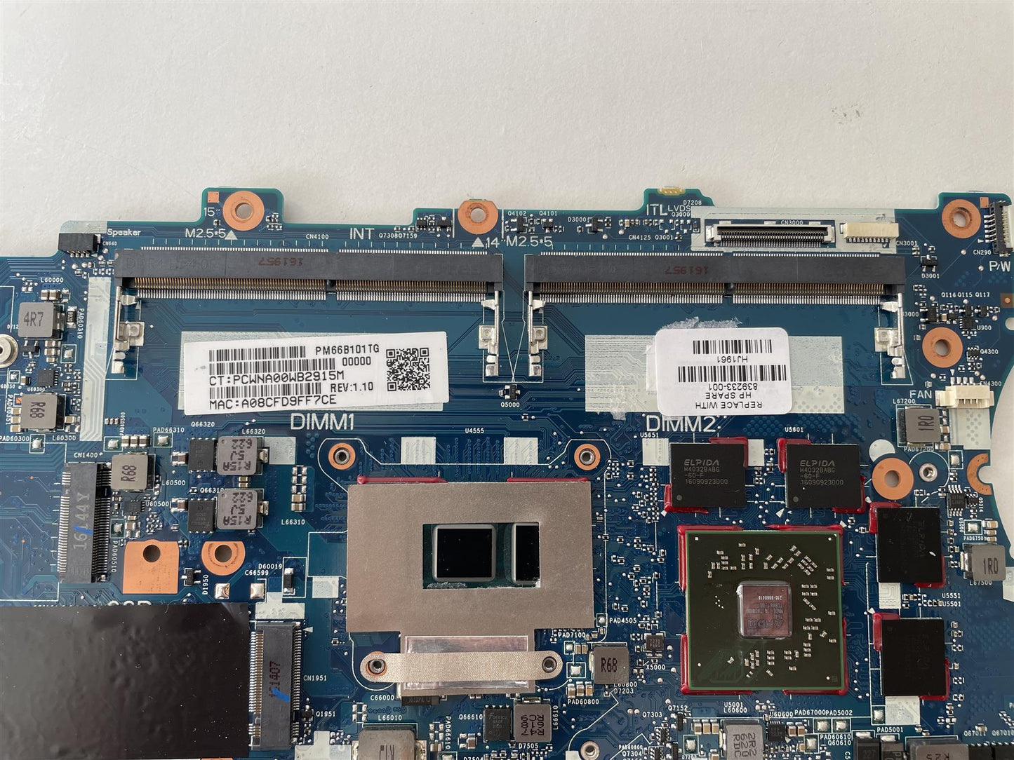 HP ZBook 15u G3 Motherboard System Board 839233-001 DSC i5-6200U 15u-G3 System Board Mother Board Main Board Main Board