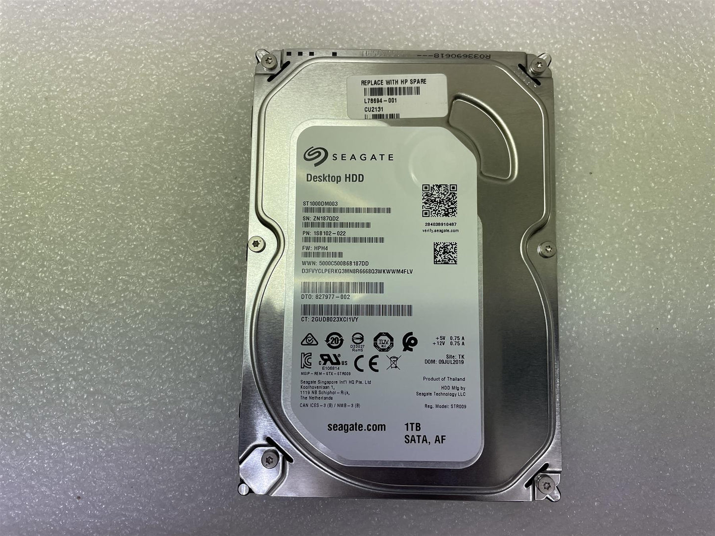 For HP L78694-001 Seagate ST1000DM003 HDD Hard Disk Drive 3.5 inch SATA NEW