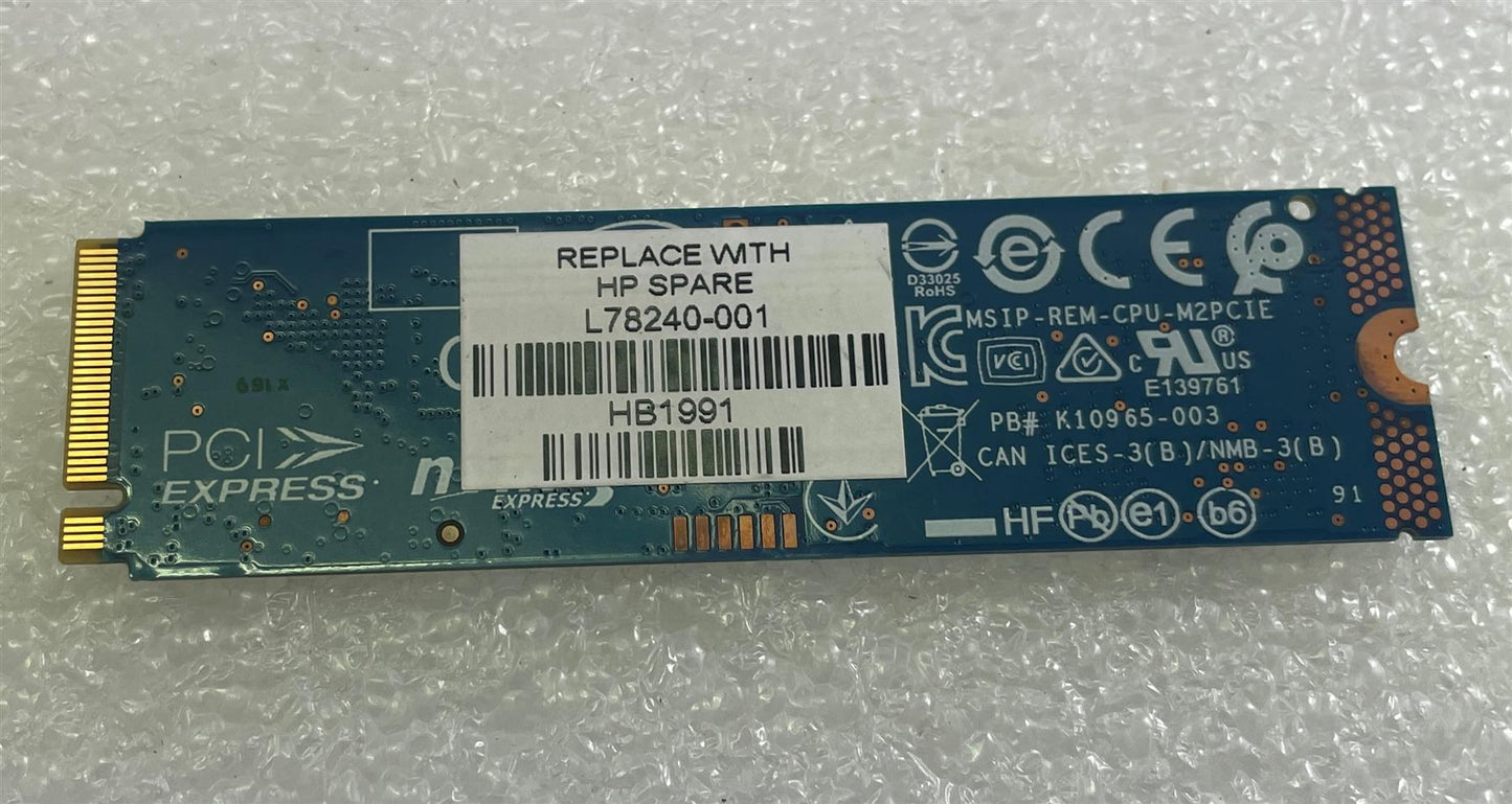 For HP L78240-001 compatible L89749-002 L78240 Solid State Disk Drive SSD 16GB 256GB PCIe NVMe 16GB Optane L48337-001 HBRPEKNX0101AH