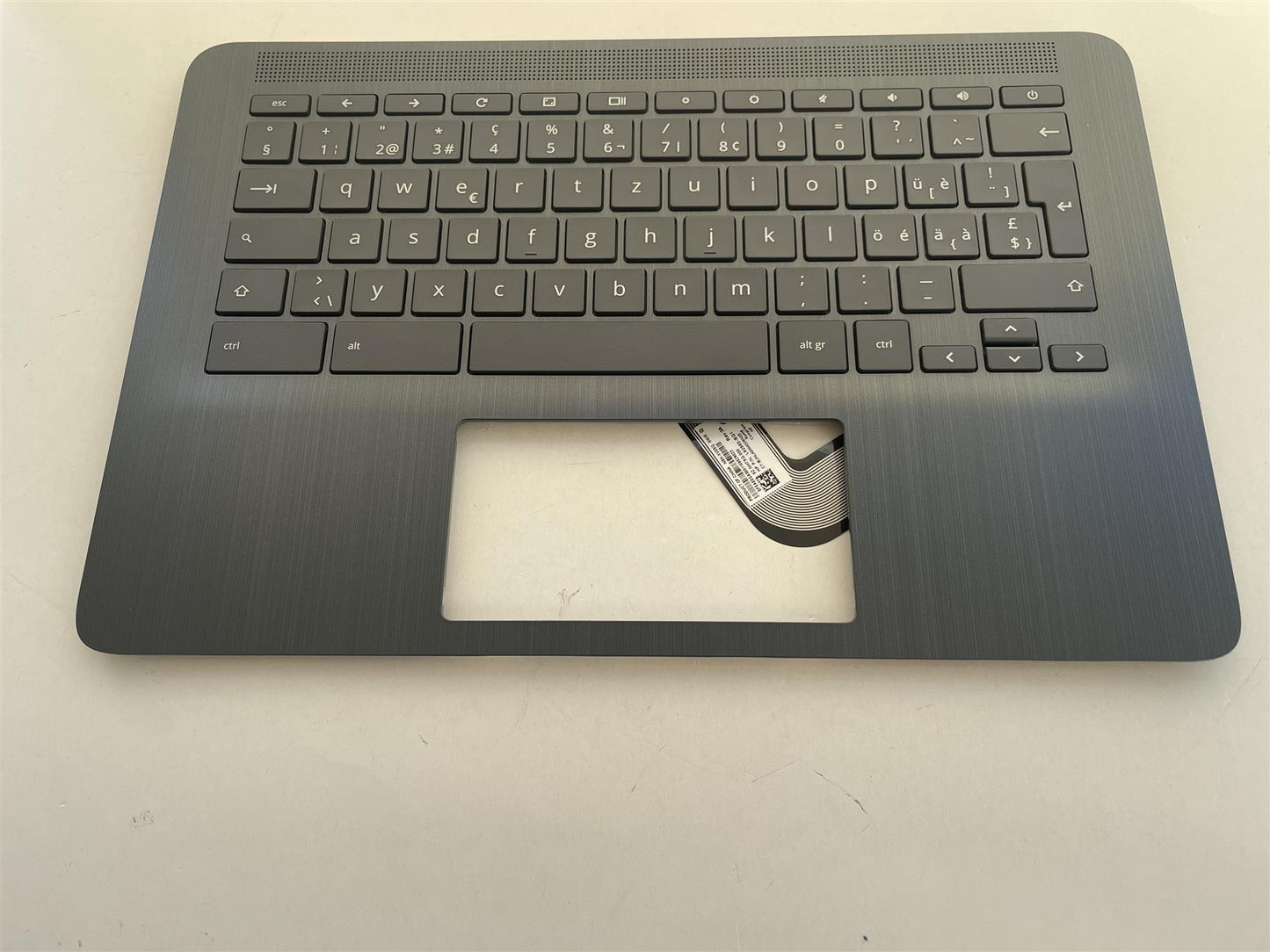 For HP Chromebook 14 G6 L90459-BG1 Palmrest Cover Keyboard Swiss Schweizer NEW