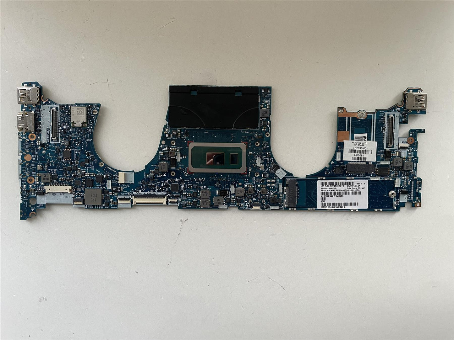 For HP EliteBook x360 1040 G6 L62998-001 sending L63003 Motherboard WLAN UMA i5-8265U 16GB