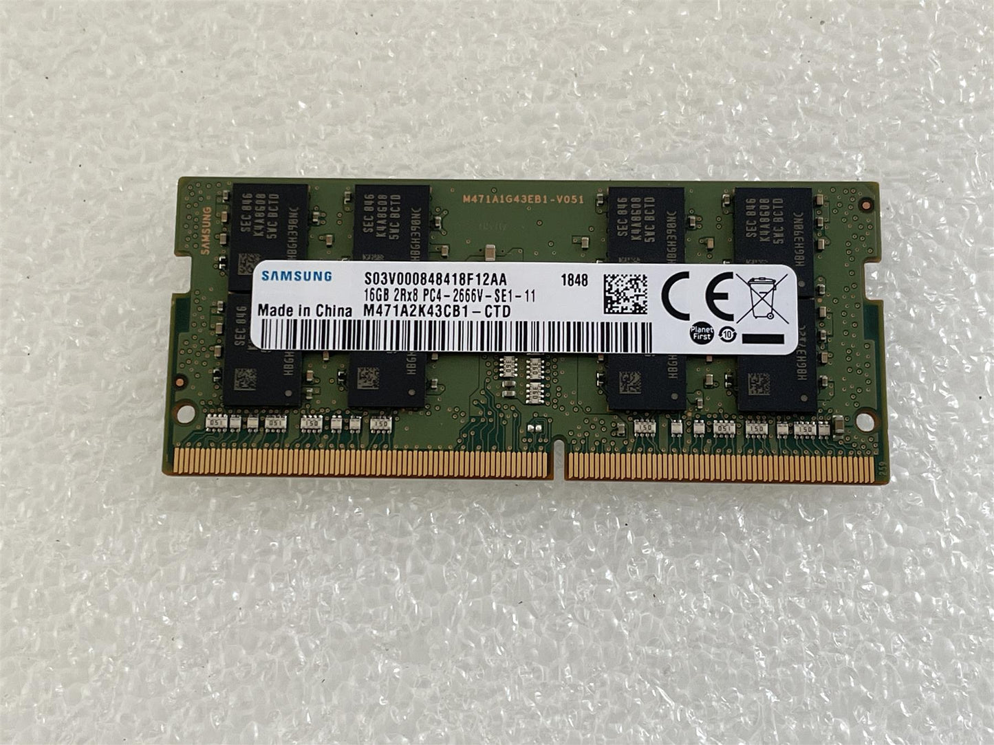 A102 - For HP 866261-001 Samsung 16GB 2666V DDR4 2Rx8 M471A2K43CB1-CTD Ram Memory NEW