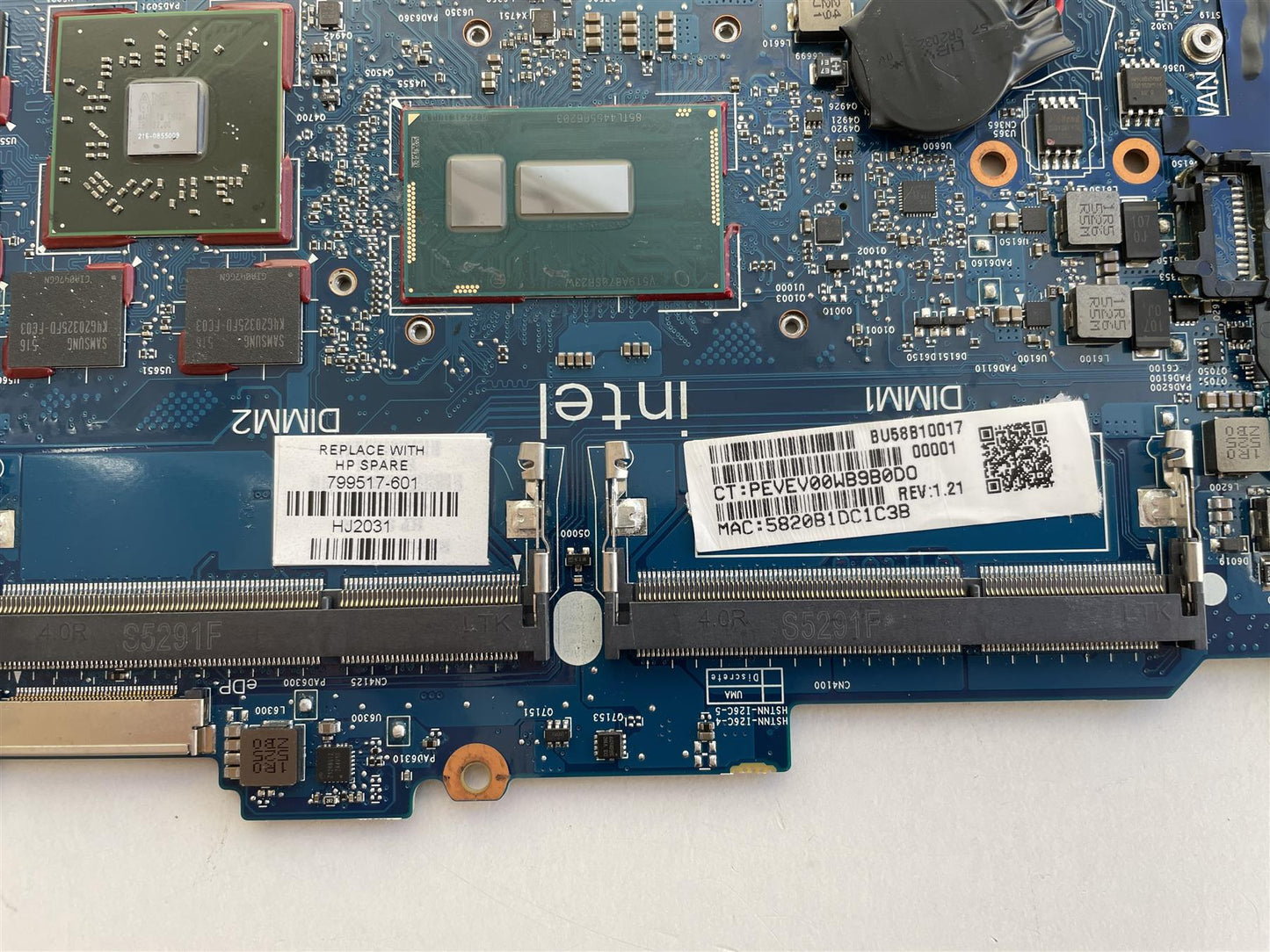 HP EliteBook 840 G2 850 G2 799517-601 799517-001 Motherboard DSC i7-5500U W/PROC System Board Mother Board Main Board Main Board