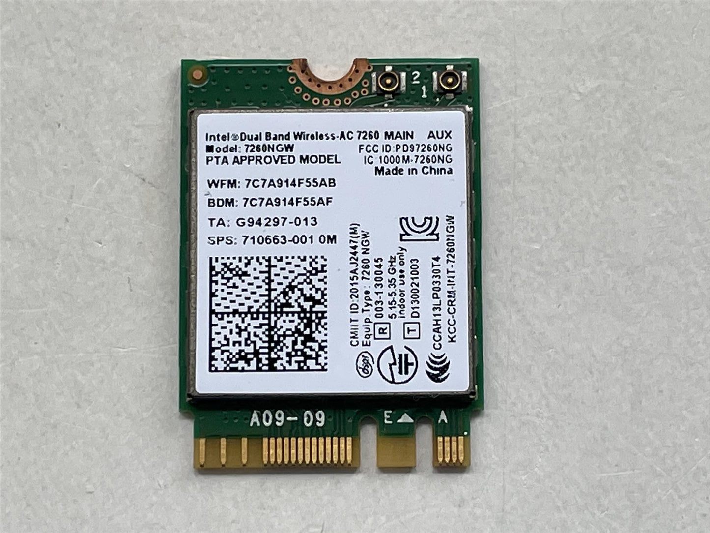 For HP 710663-001 Intel Dual Band Wireless AC 7260NGW Wifi Wi-Fi WLAN Card NEW