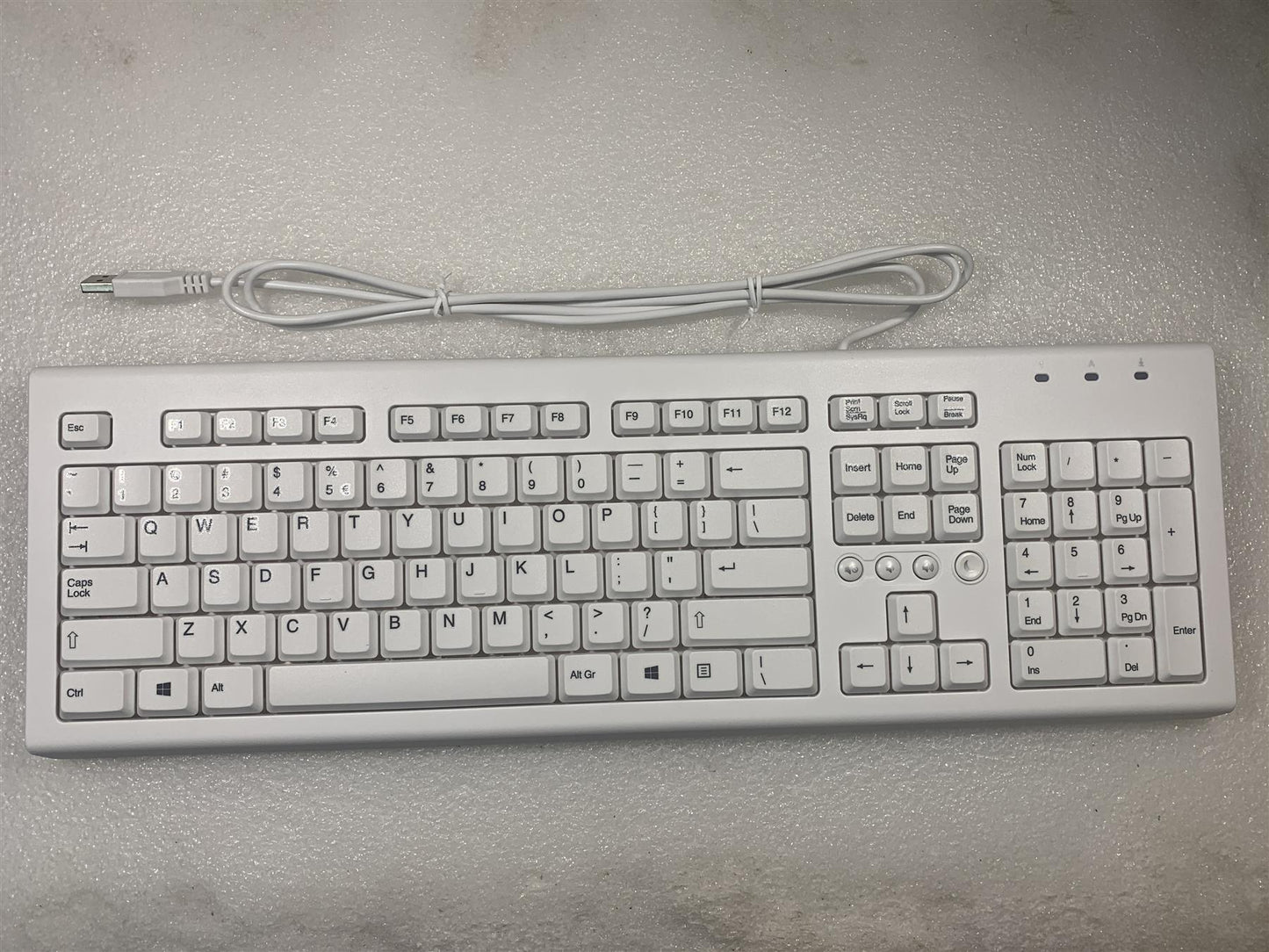 HP 904367-L31 White USB Wired International US European Layout Keyboard