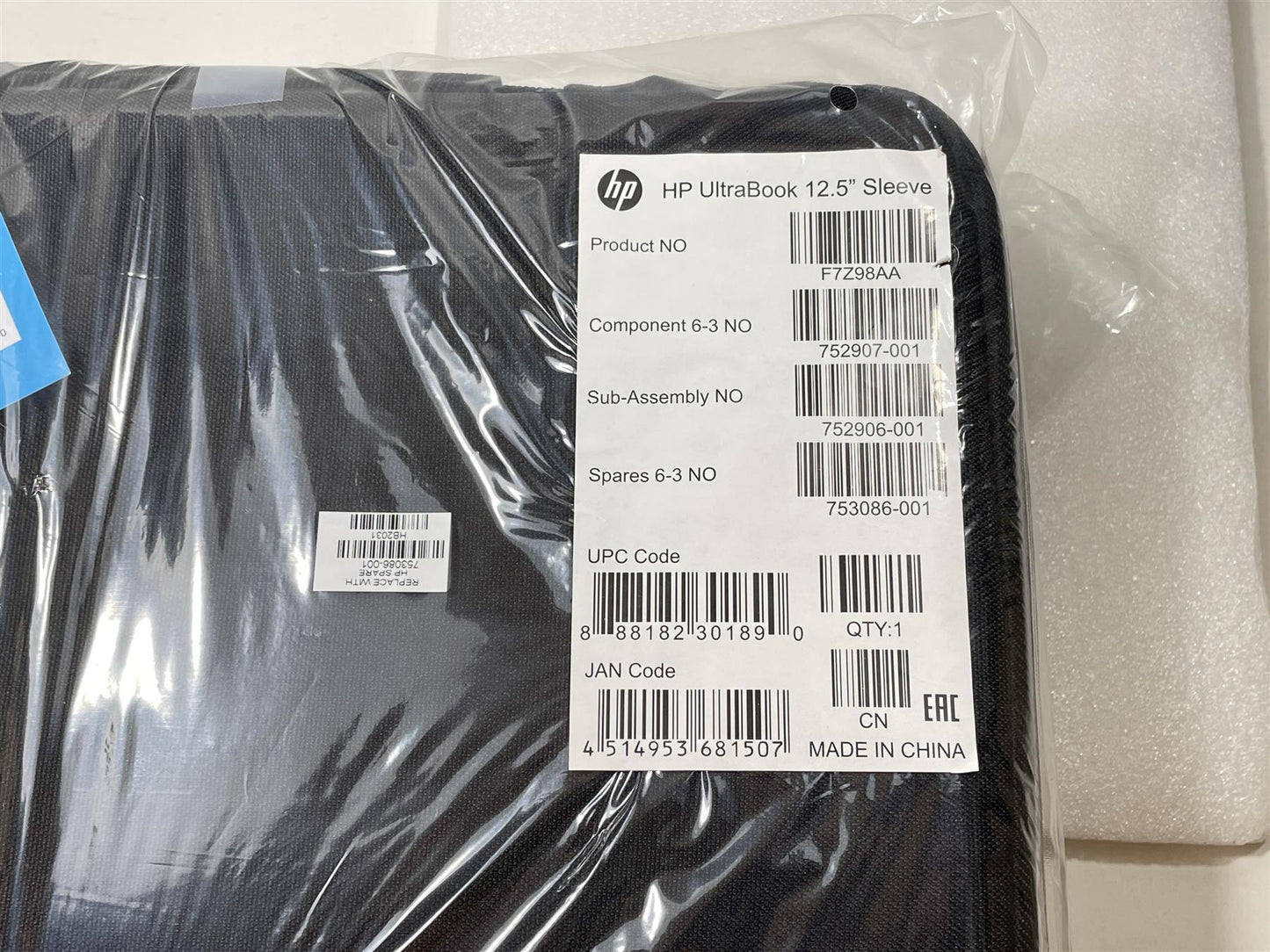 HP UltraBook 12.5 Sleeve 753086-001 Black Laptop Hand Bag F7Z98AA Genuine NEW