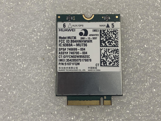 HP 919698-855 746699-004 Huawei MU736 3G 4G WWAN HSPA+ Mobile Card Module NEW - 822829-005