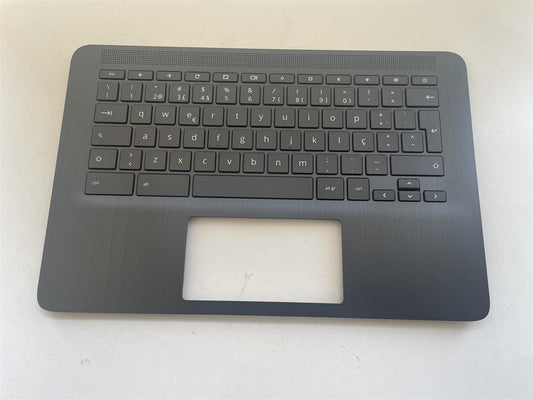 For HP Chromebook 14 G6 L90459-131 Palmrest Top Cover Keyboard Portuguese NEW