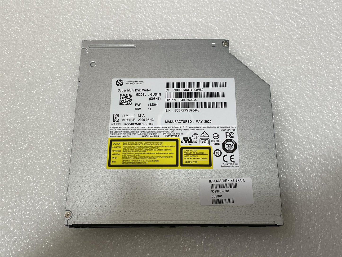 For HP 939803-001 849055-6C5 GUD1N DVD RW CD Drive Writer Burner Player Rom NEW