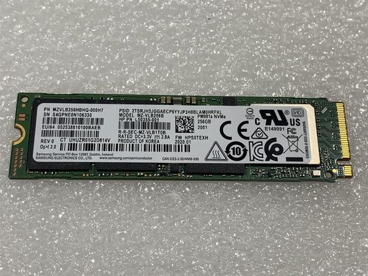 HP 907582-001 Samsung 256GB MZ-VLB256B PM981a m.2 NVMe Solid State Drive NEW