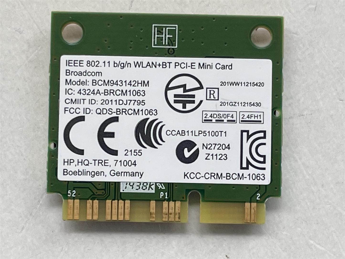 For HP 753076-001 Broadcom BCM943142HM Wifi Wi-Fi WLAN Wireless Card NEW