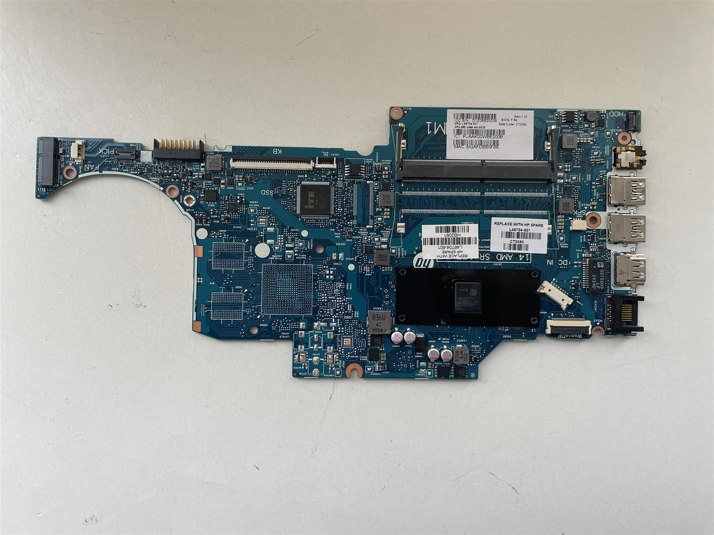 For HP 245 G8 14-DK 14s-dk 14s-dm 14z-dk L46704-601 Motherboard UMA A6-9225 WIN