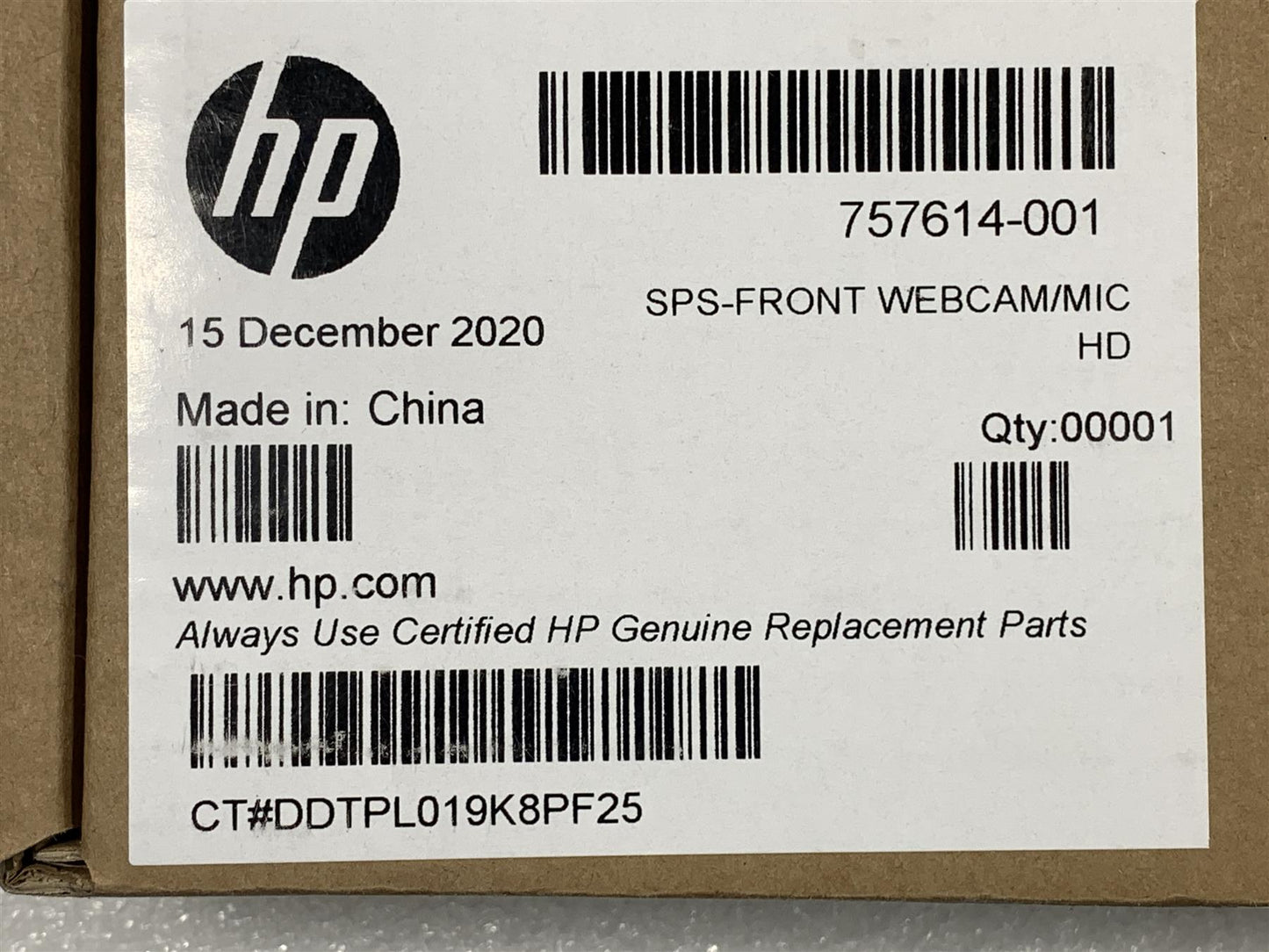 HP 14 240 245 246 G3 Notebook 757614-001 Webcam Camera Original Genuine NEW